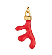 Large Red and White Coral charm image 0