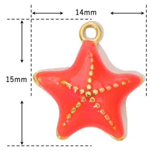 Pink, Blue, Bright Pink starfish image 2