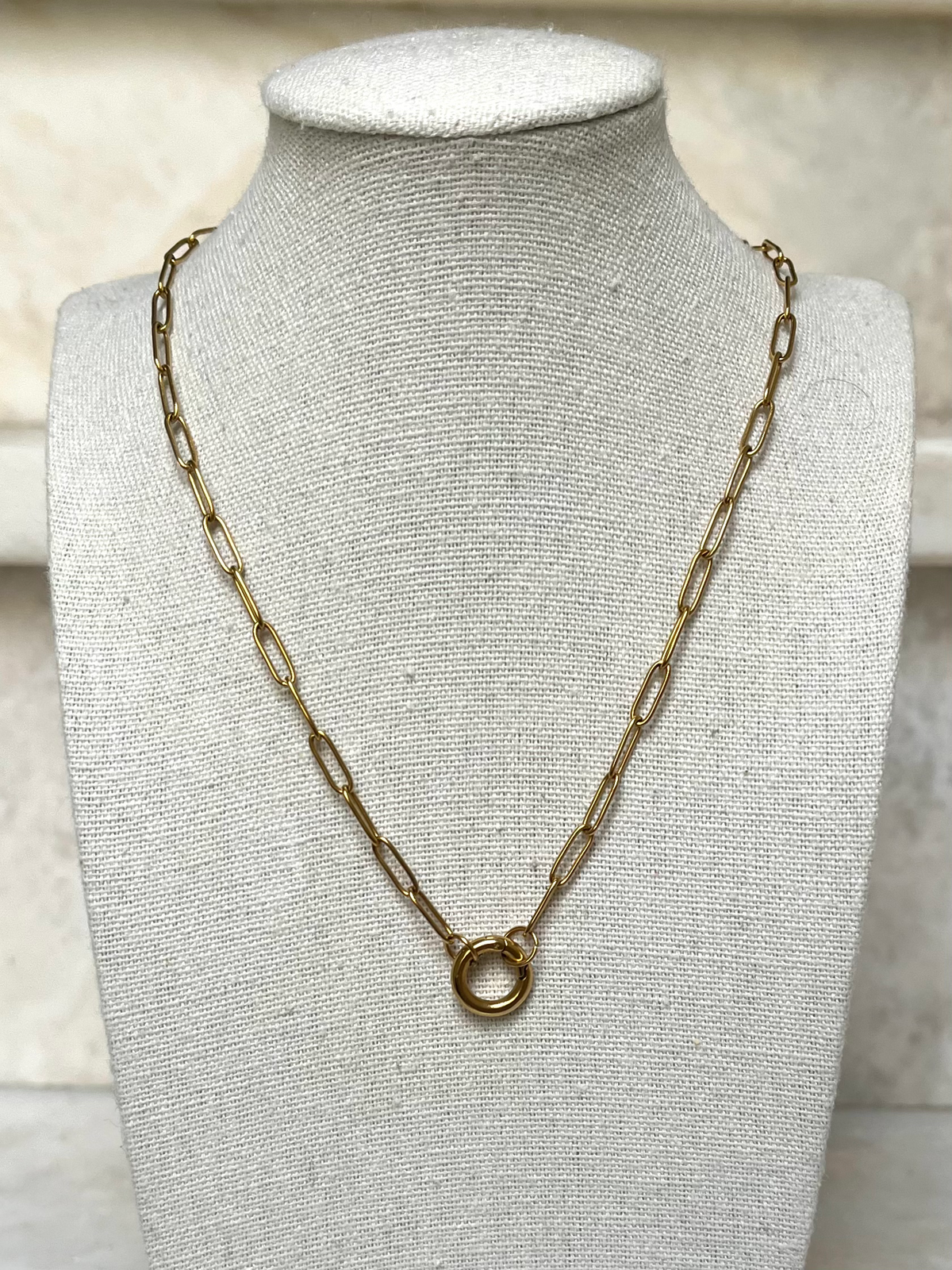 Charm Necklace Base Oval loop image 1