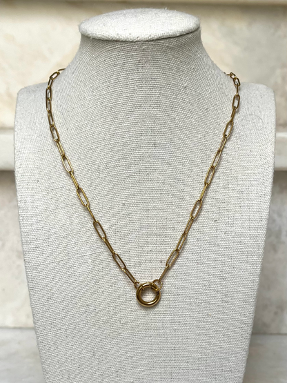 Charm Necklace Base Oval loop image 1