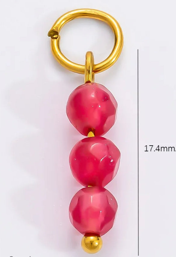 3 beads charm image 0