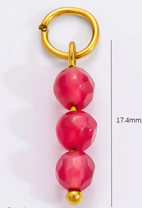 3 beads charm image 0