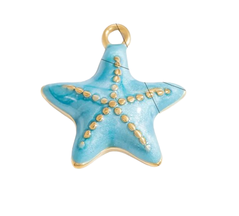 Pink, Blue, Bright Pink starfish image 1