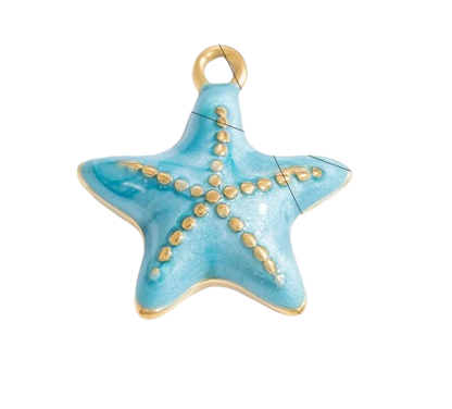 Pink, Blue, Bright Pink starfish image 1
