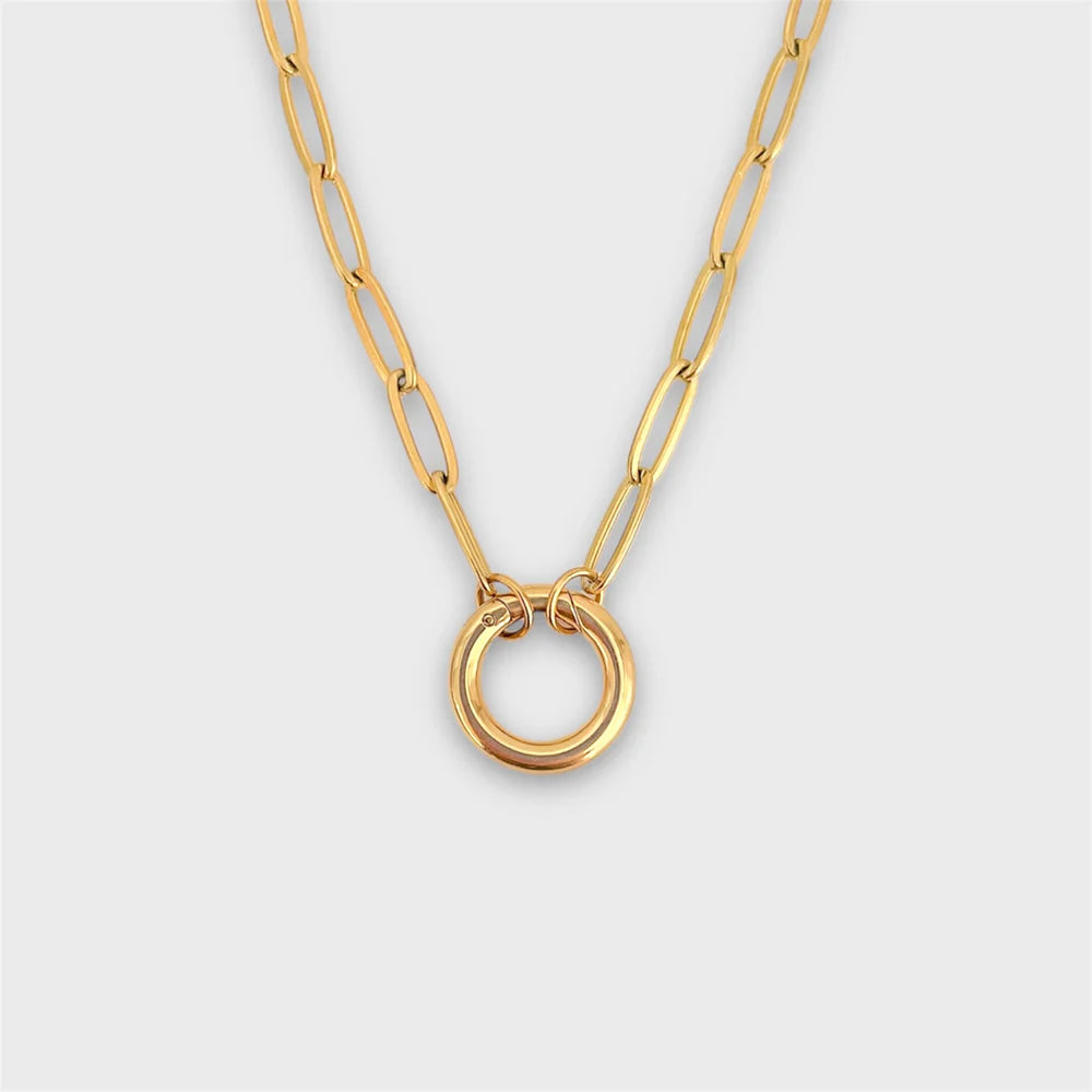 Charm Necklace Base Oval loop image 0