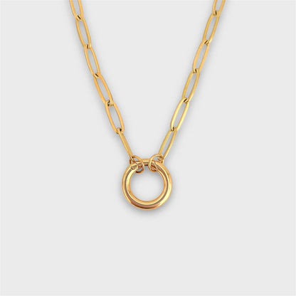 Charm Necklace Base Oval loop image 0